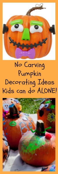 No Carving Pumpkin Decorating Ideas Kids 