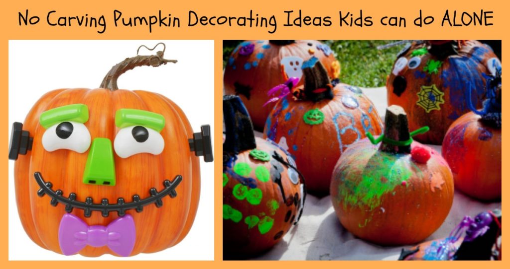 No Carving Pumpkin Decorating Ideas Kids