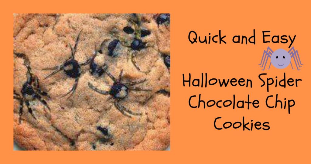 Halloween Spider Chocolate Chip Cookies
